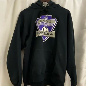 Black OFSAA soccer hoodie